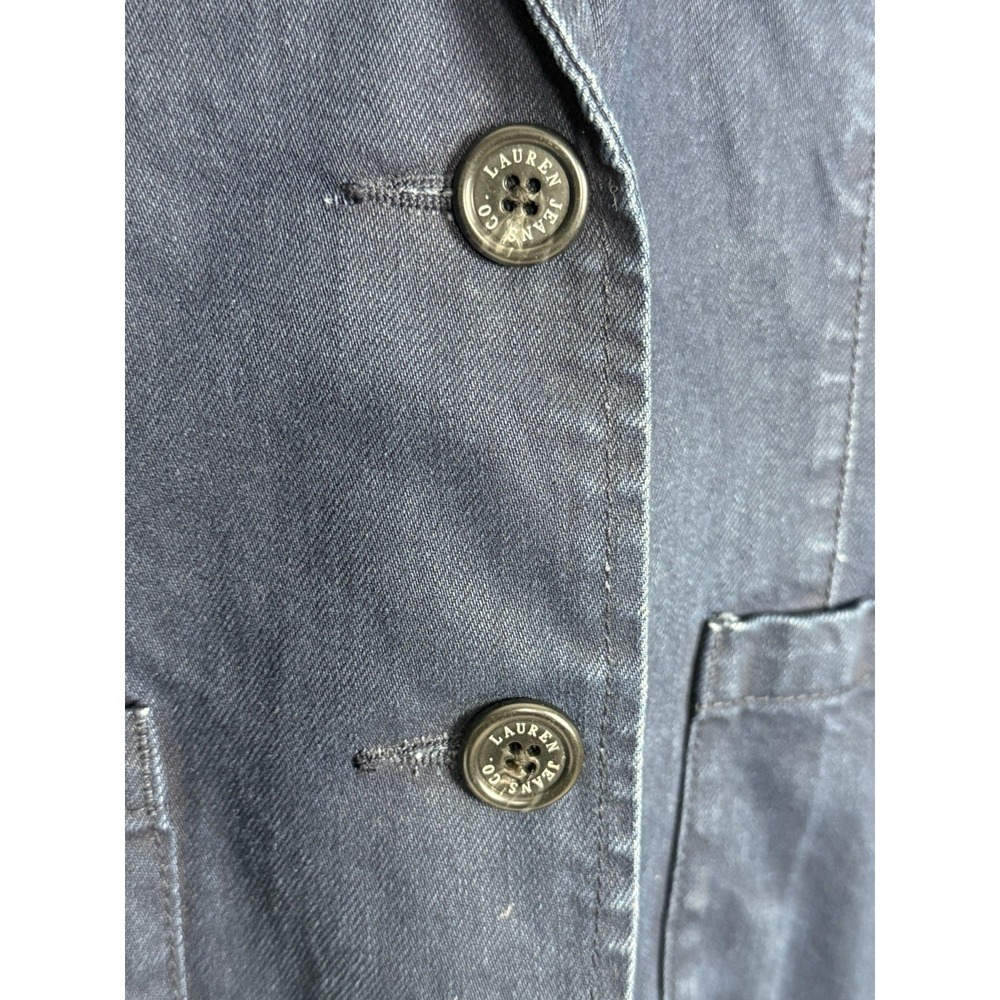 Ralph Lauren‎ Jeans Co Women's M Denim Blazer Jacket Preppy Old Money - Picture 3 of 10